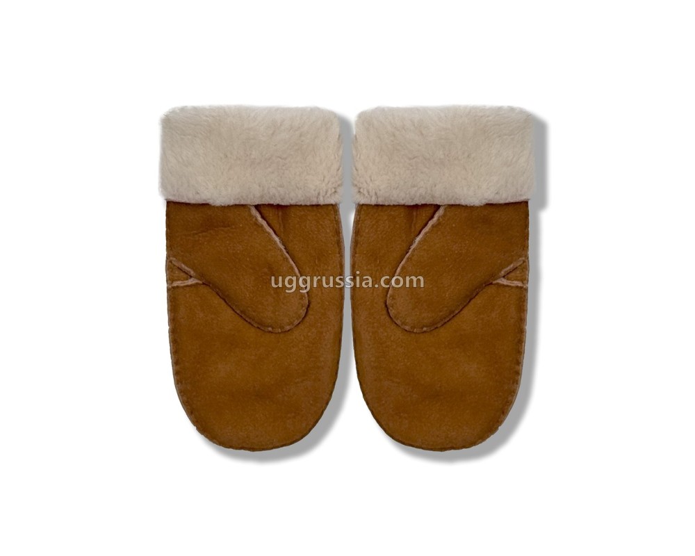 Купить UGG Варежки Замшевые Женские Коричневые