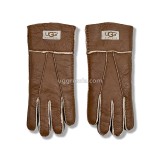 Купить UGG Перчатки Кожаные Женские Коричневые