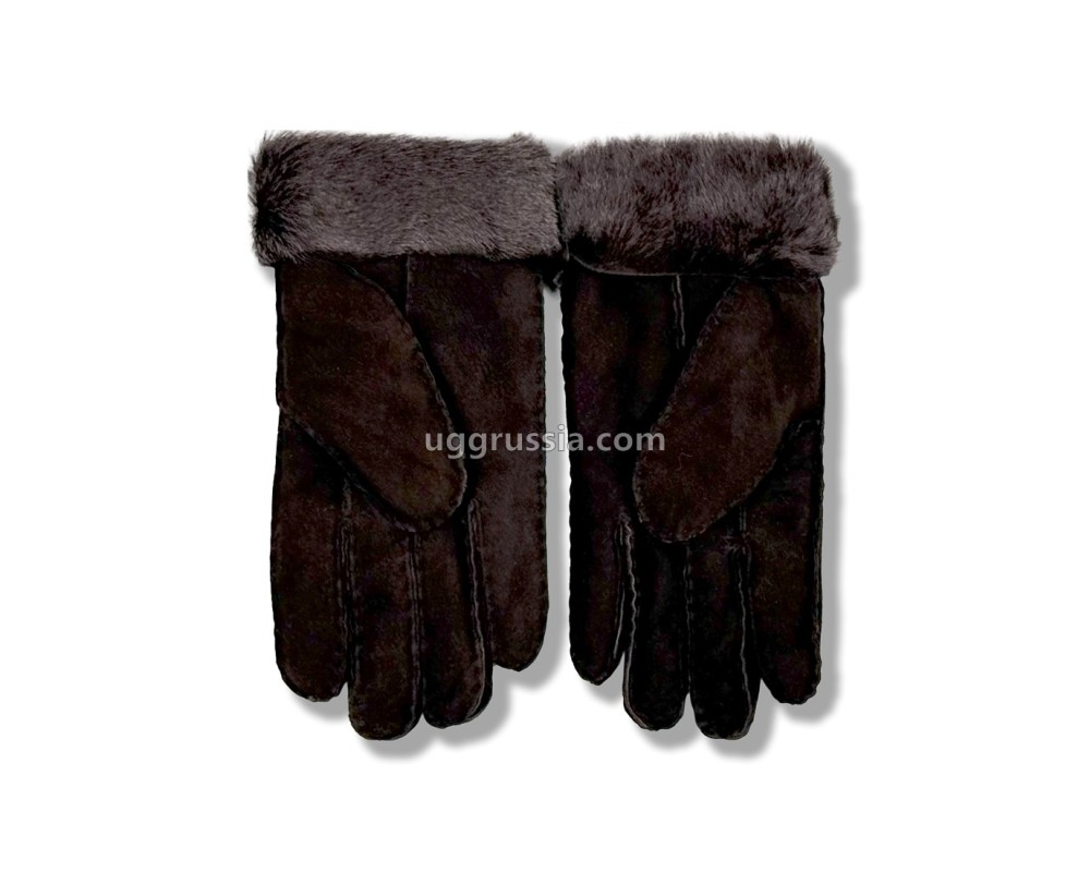 Купить UGG Перчатки Замшевые Женские Коричневые