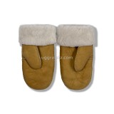 Купить UGG Варежки Кожаные Женские Коричневые