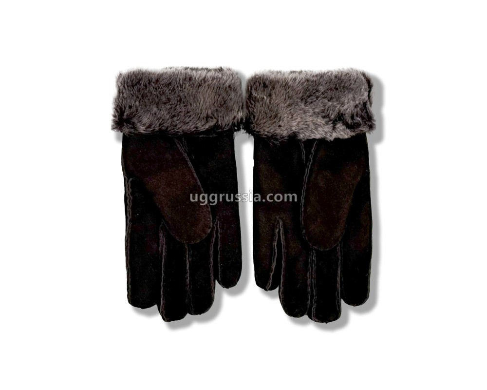 Купить UGG Перчатки Замшевые Женские Коричневые