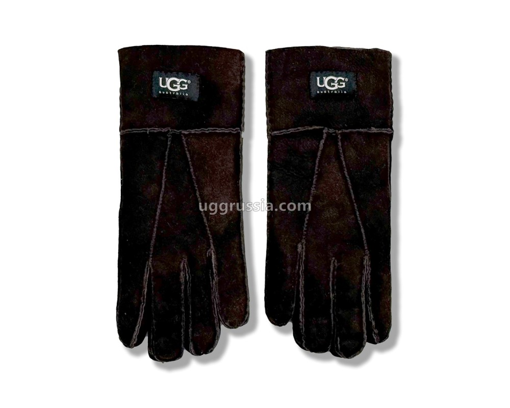 Купить UGG Перчатки Замшевые Женские Коричневые