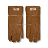 Купить UGG Перчатки Кожаные Женские Коричневые