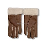 Купить UGG Перчатки Кожаные Женские Коричневые