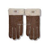Купить UGG Перчатки Кожаные Женские Коричневые