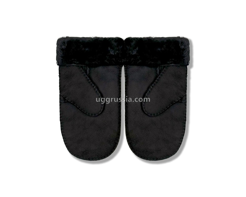 Купить UGG Варежки Замшевые Женские Черные