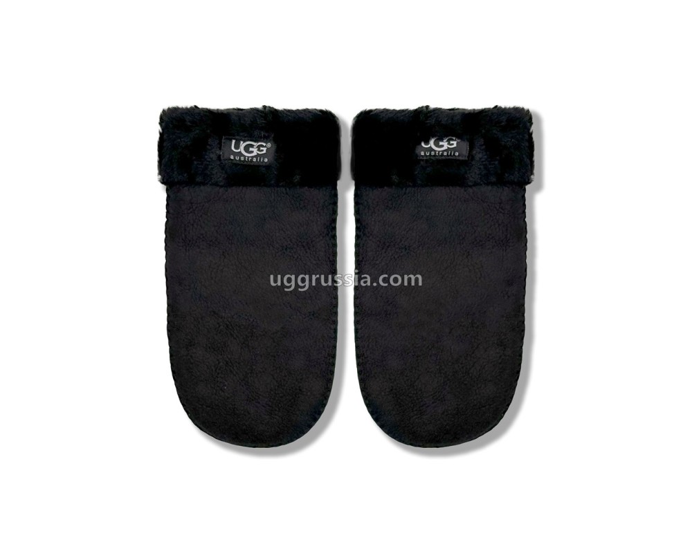Купить UGG Варежки Замшевые Женские Черные
