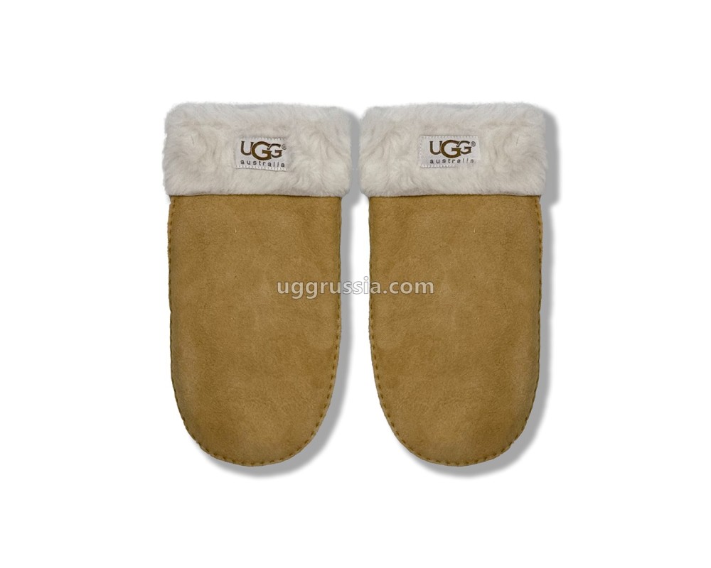 Купить UGG Варежки Замшевые Женские Коричневые