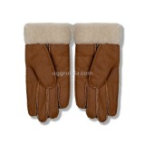 Купить UGG Перчатки Кожаные Женские Коричневые
