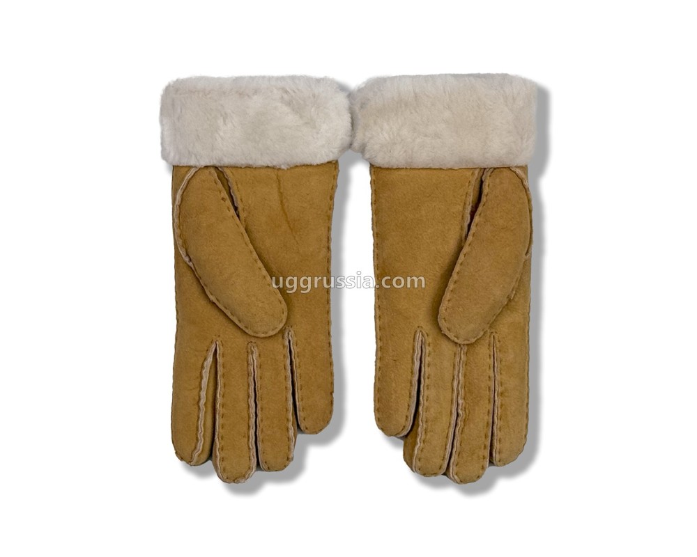 Купить UGG Перчатки Замшевые Женские Коричневые