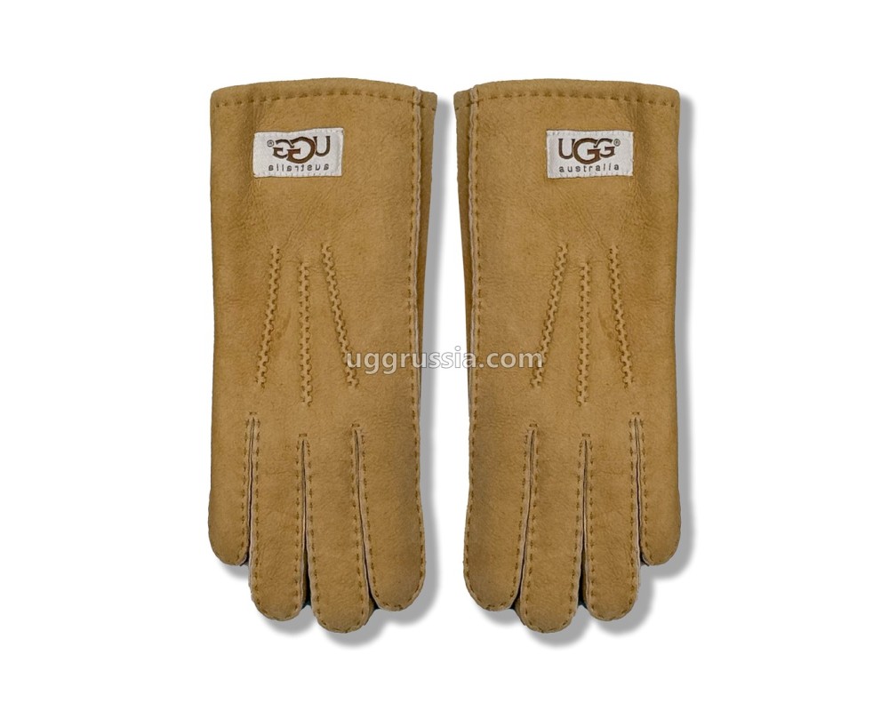 Купить UGG Перчатки Замшевые Женские Коричневые