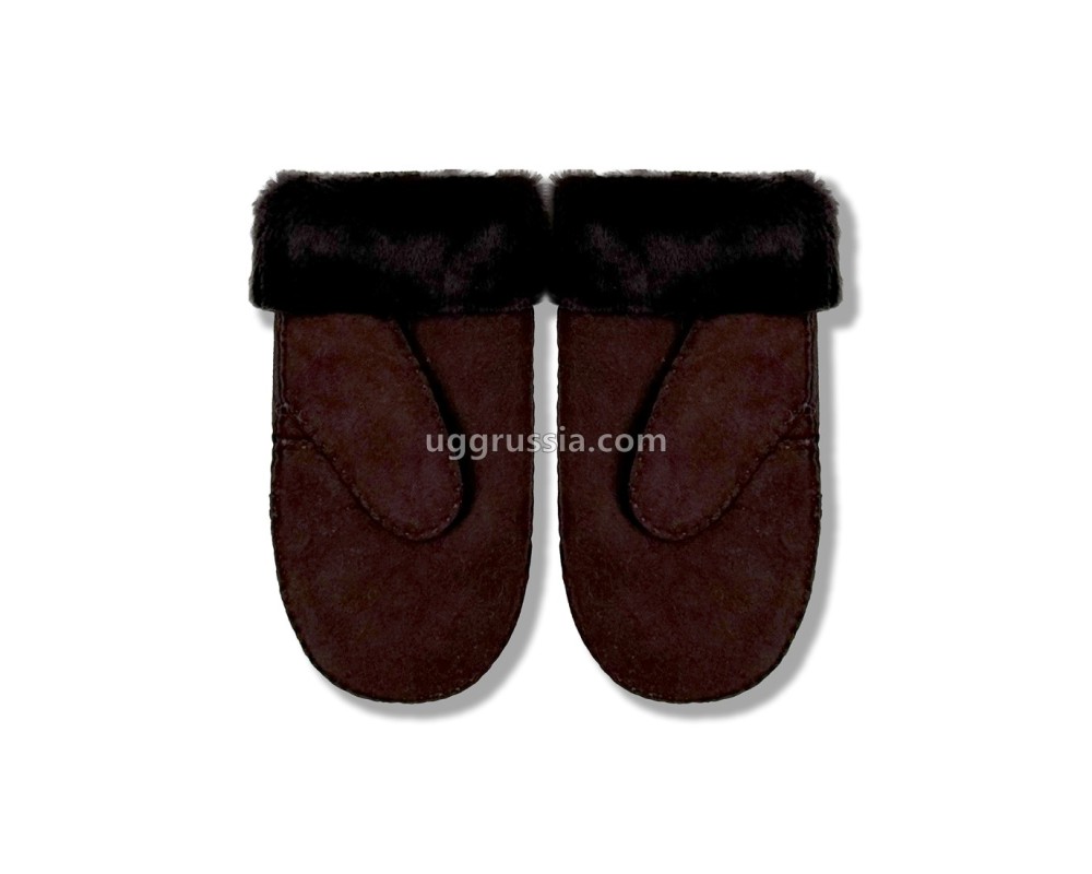 Купить UGG Варежки Замшевые Женские Коричневые