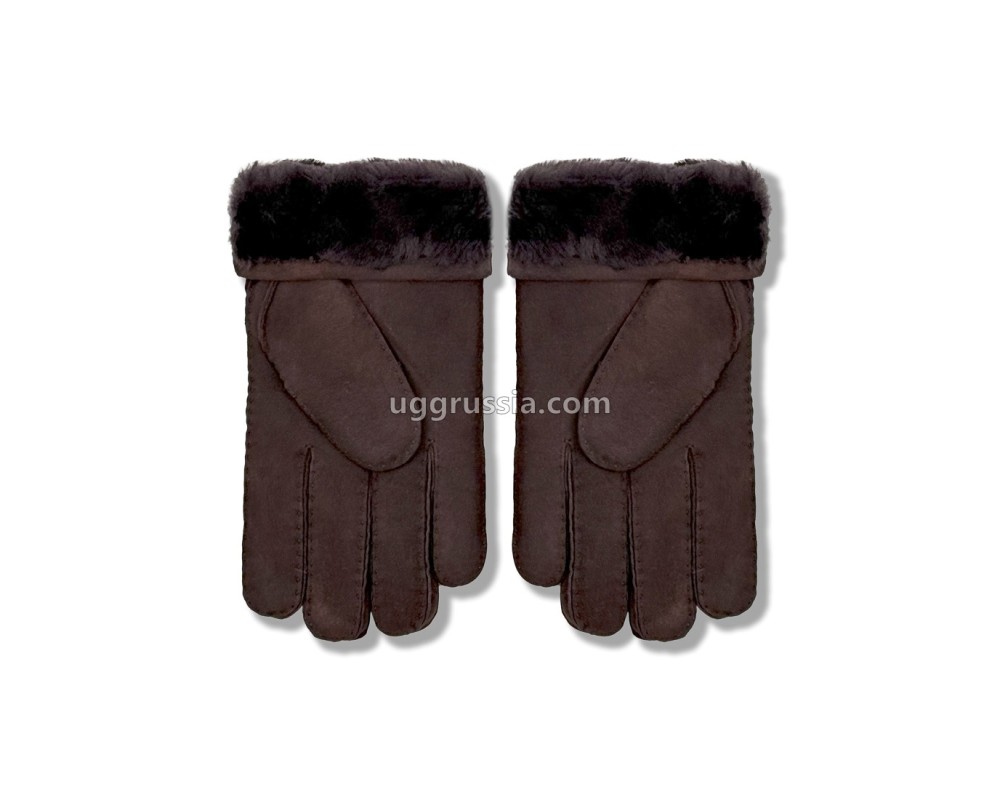 Купить UGG Перчатки Замшевые Женские Коричневые