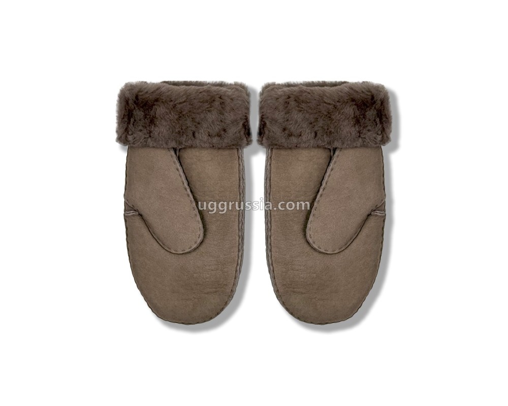Купить UGG Варежки Замшевые Женские Серые