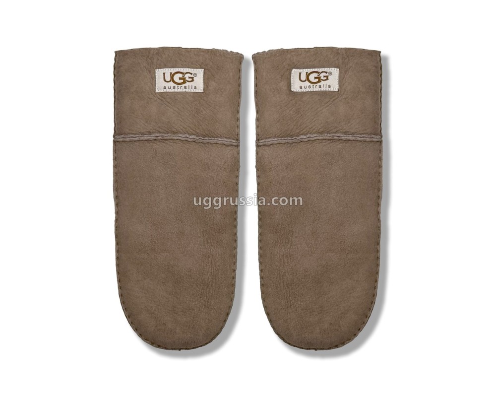 Купить UGG Варежки Замшевые Женские Серые