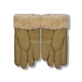 Купить UGG Перчатки Кожаные Женские Коричневые