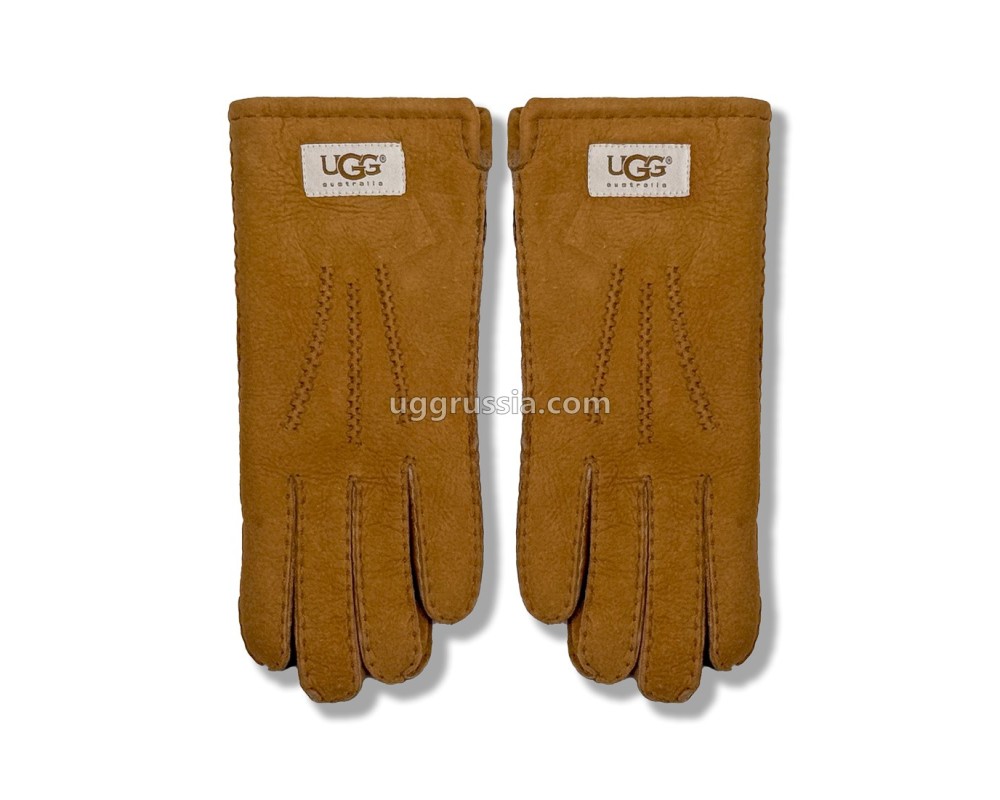 Купить UGG Перчатки Замшевые Женские Коричневые