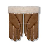 Купить UGG Перчатки Кожаные Женские Коричневые