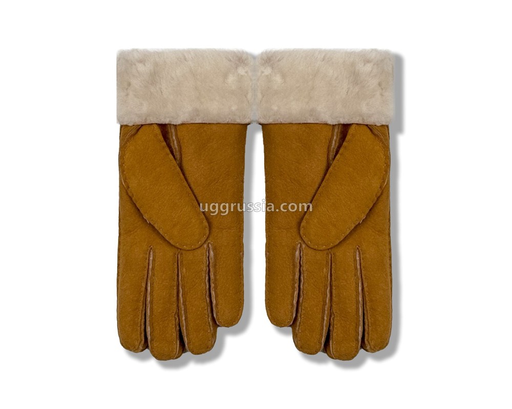Купить UGG Перчатки Замшевые Женские Коричневые