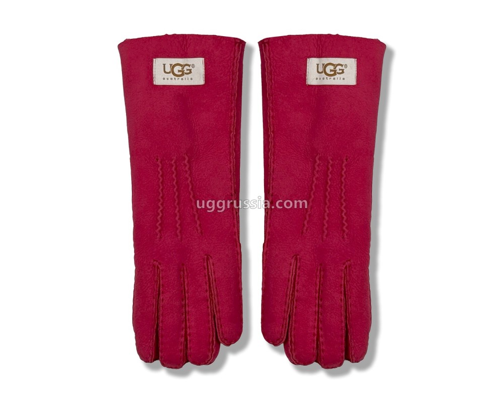 Купить UGG Перчатки Замшевые Женские Розовые