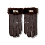 Купить UGG Перчатки Кожаные Мужские Коричневые