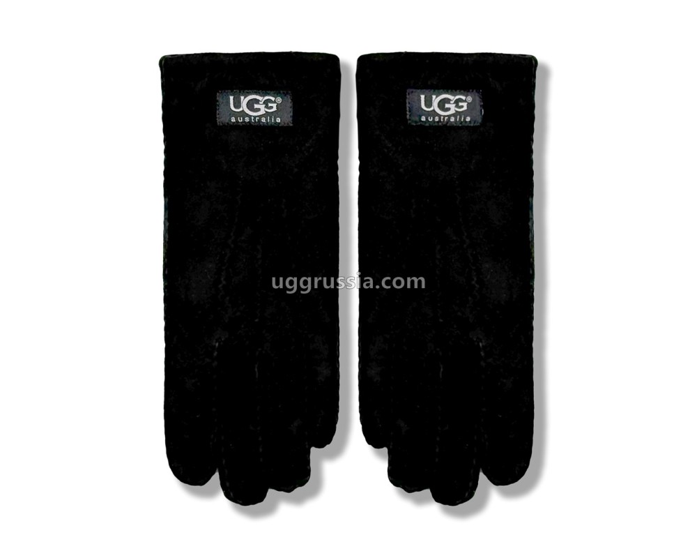 Купить UGG Перчатки Замшевые Мужские Черные