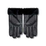 Купить UGG Перчатки Кожаные Мужские Черные