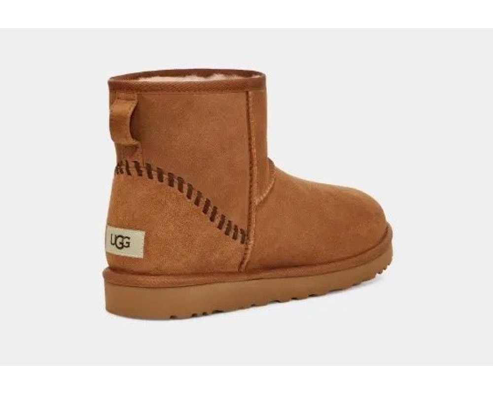 Купить UGG Mens Classic Mini Deco Suede Boot Chestnut