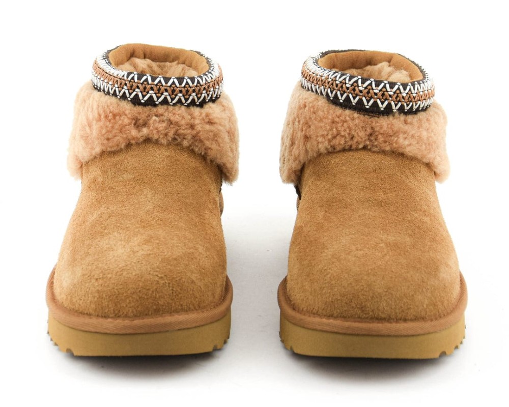Купить UGG Ultra Mini Lack Maxi Curly Boot Chestnut
