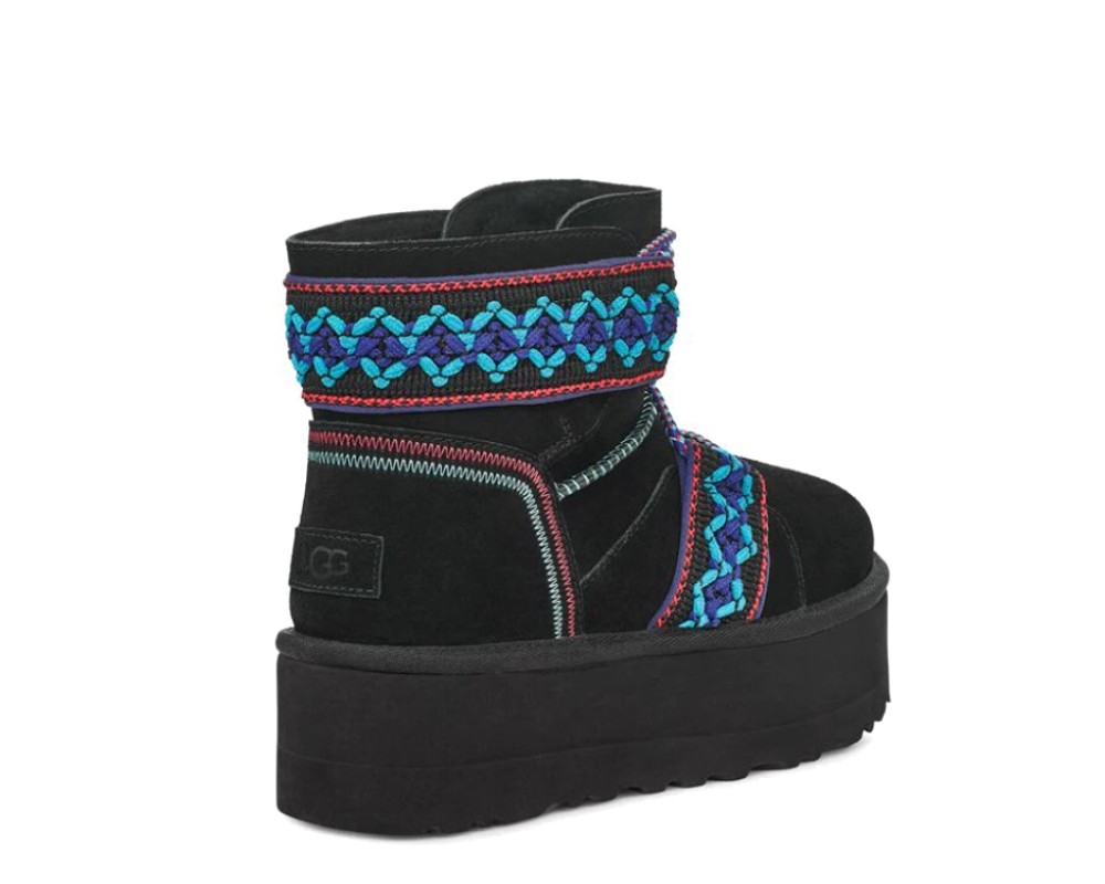 Купить UGG Classic Mini II Braid Platform Black
