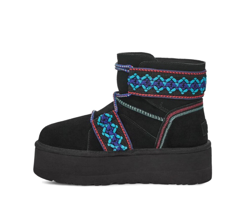 Купить UGG Classic Mini II Braid Platform Black