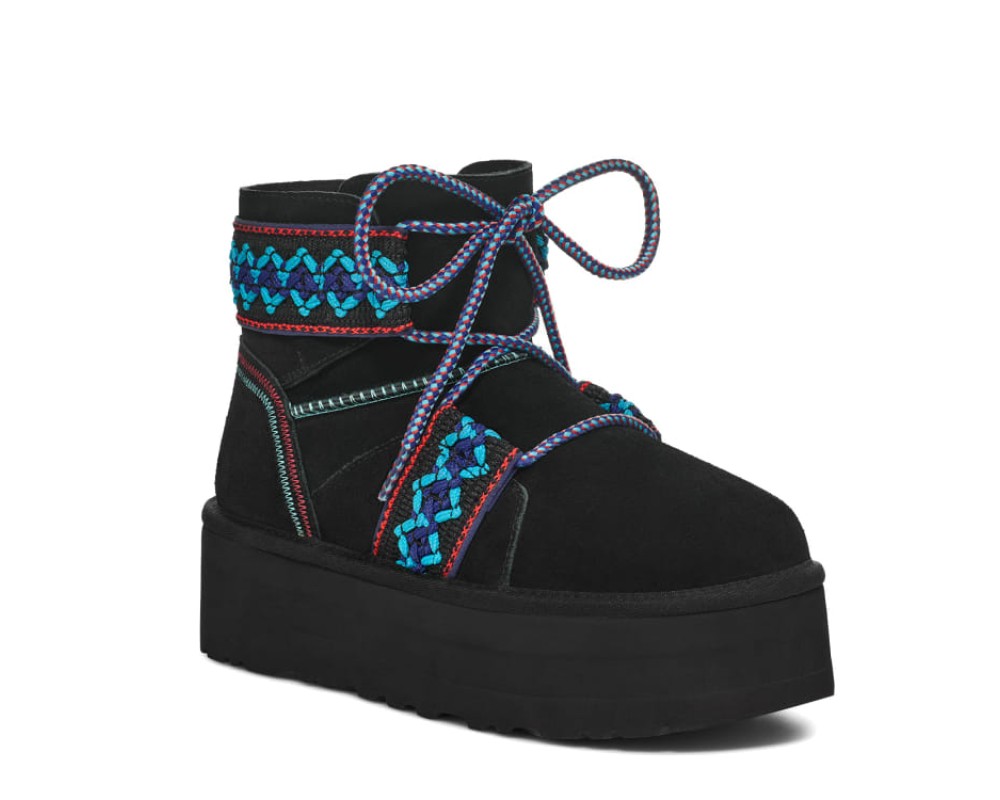 Купить UGG Classic Mini II Braid Platform Black