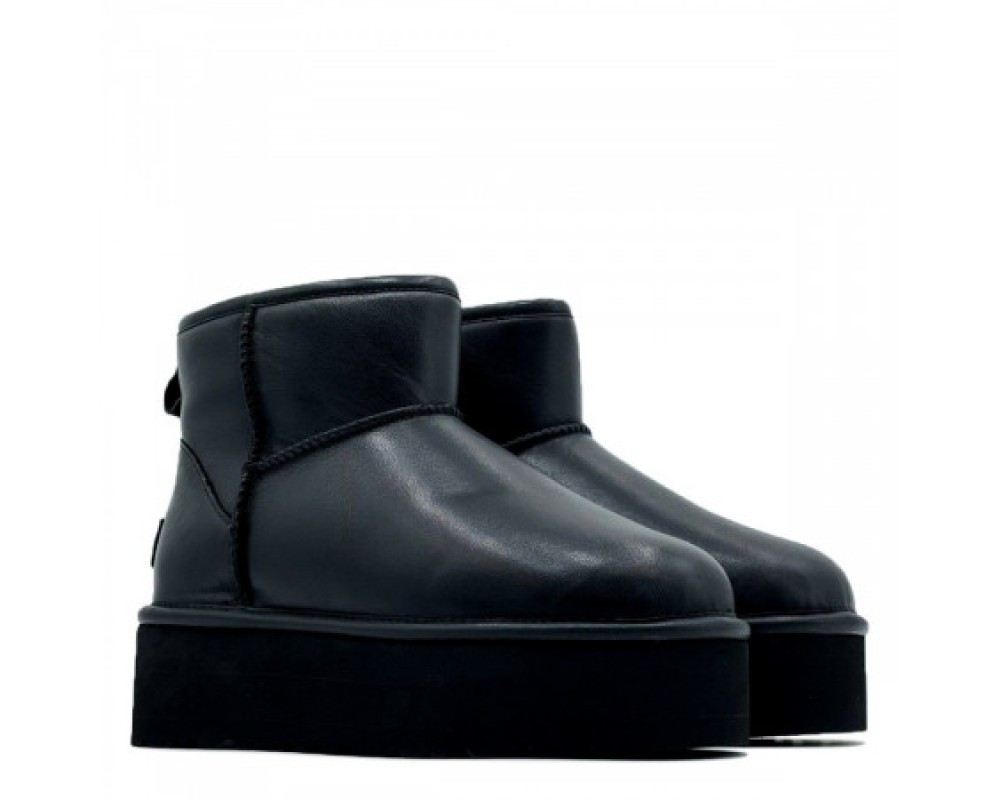 Купить UGG Classic Mini Platform Leather Black