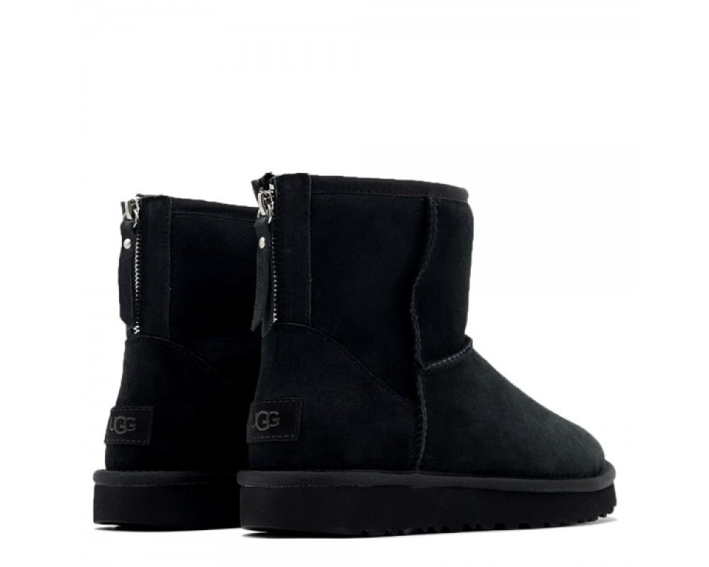 Купить UGG Classic Mini Zip II Black (без камней)