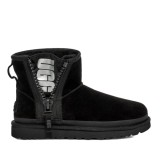 Купить UGG Classic Mini Zipper Tape Logo Boot Black