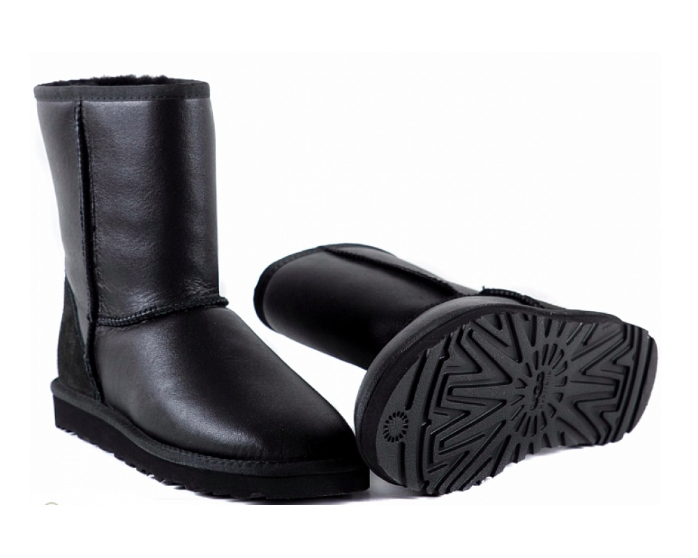 Купить UGG Classic Short Metallic Black
