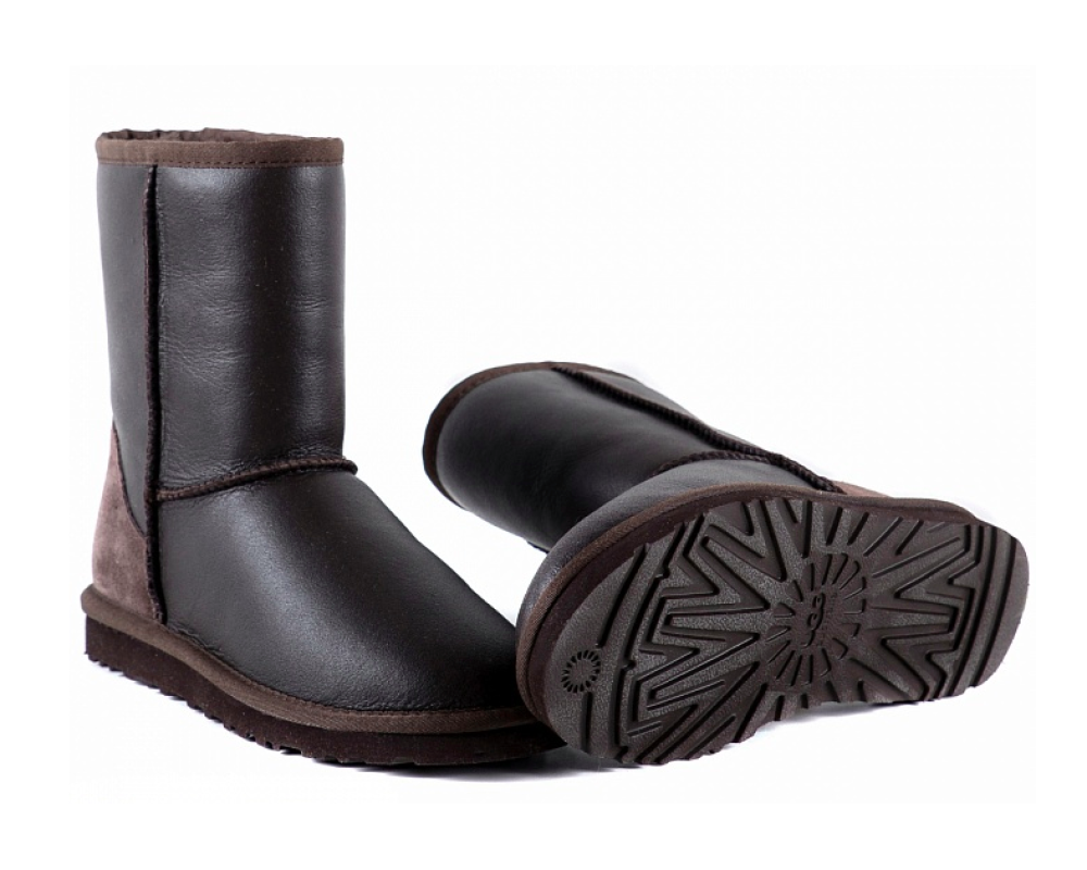 Купить UGG Classic Short Metallic Chocolate