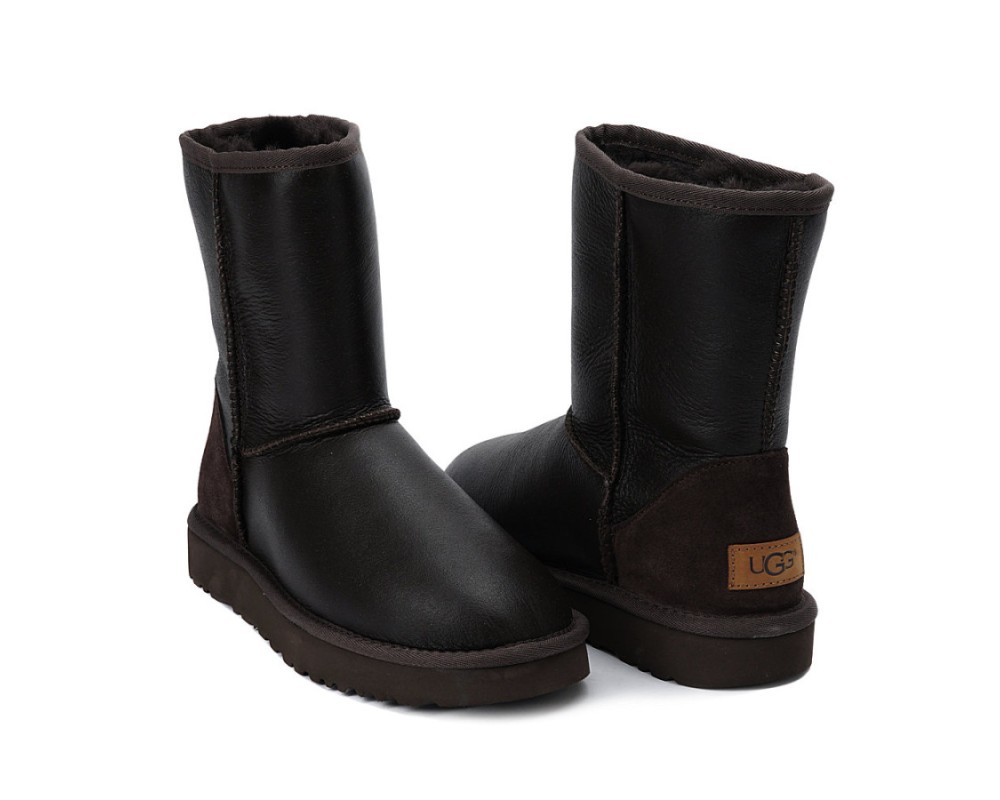 Купить UGG Classic Short Metallic Chocolate