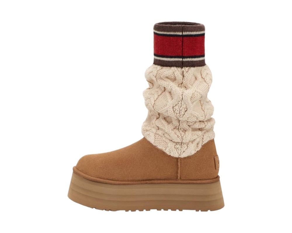 Купить UGG Classic Sweater Letter Chestnut