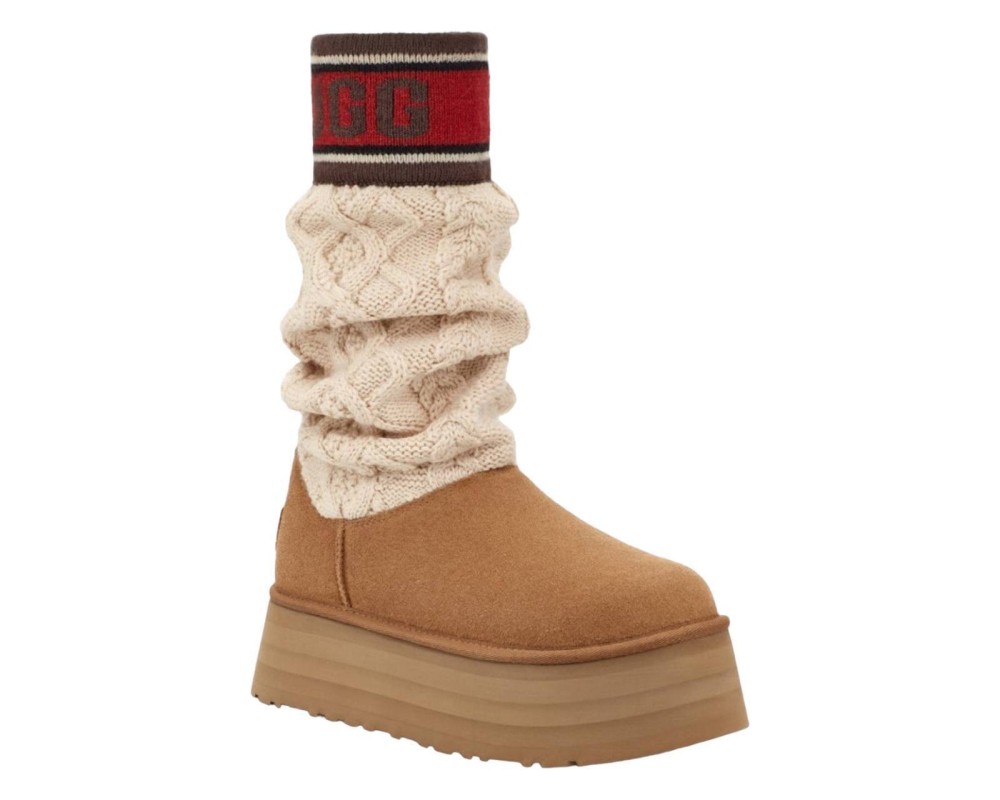 Купить UGG Classic Sweater Letter Chestnut