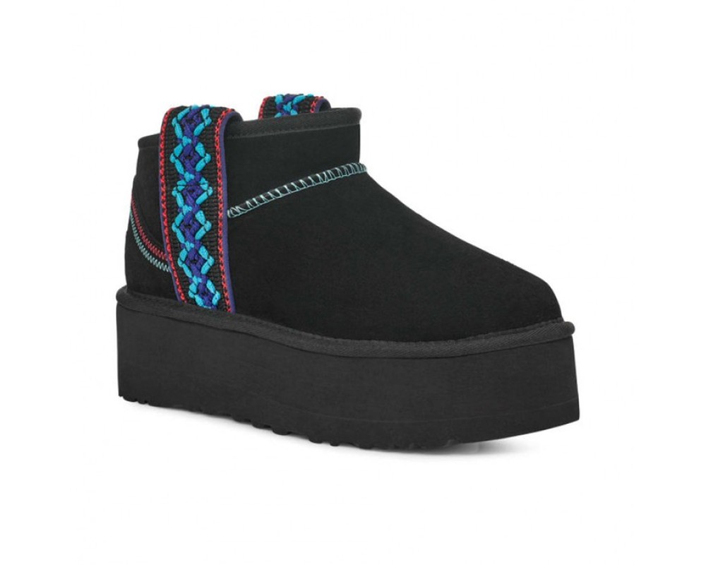 Купить UGG Classic Ultra Mini Braid Platform Black