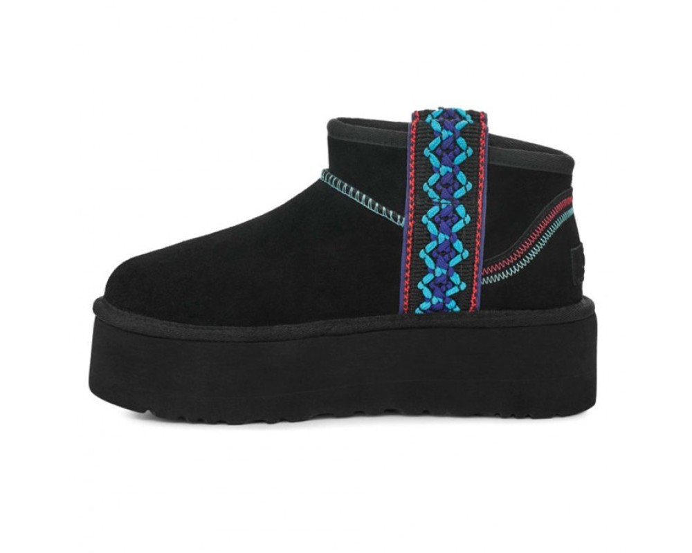 Купить UGG Classic Ultra Mini Braid Platform Black