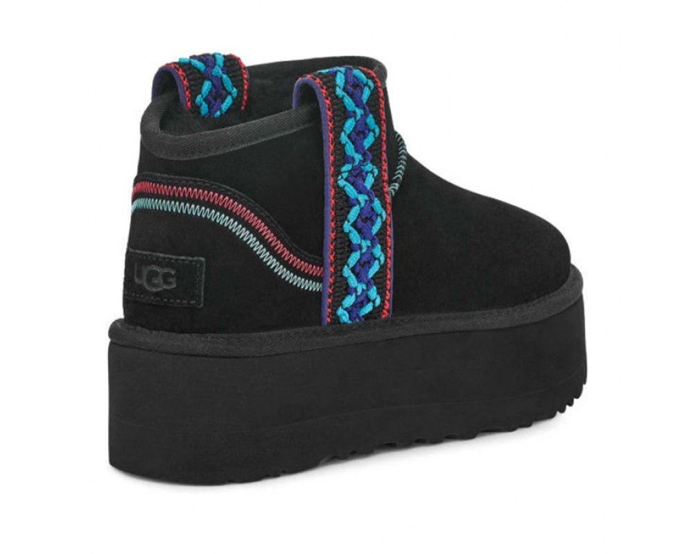 Купить UGG Classic Ultra Mini Braid Platform Black