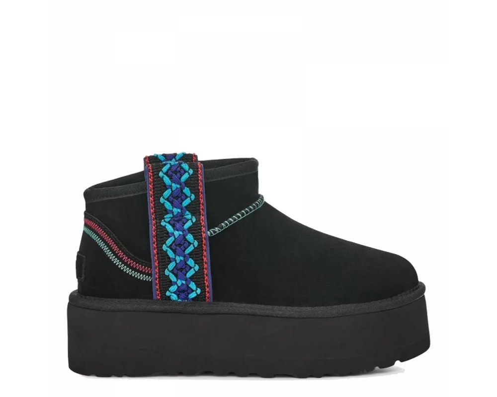 Купить UGG Classic Ultra Mini Braid Platform Black