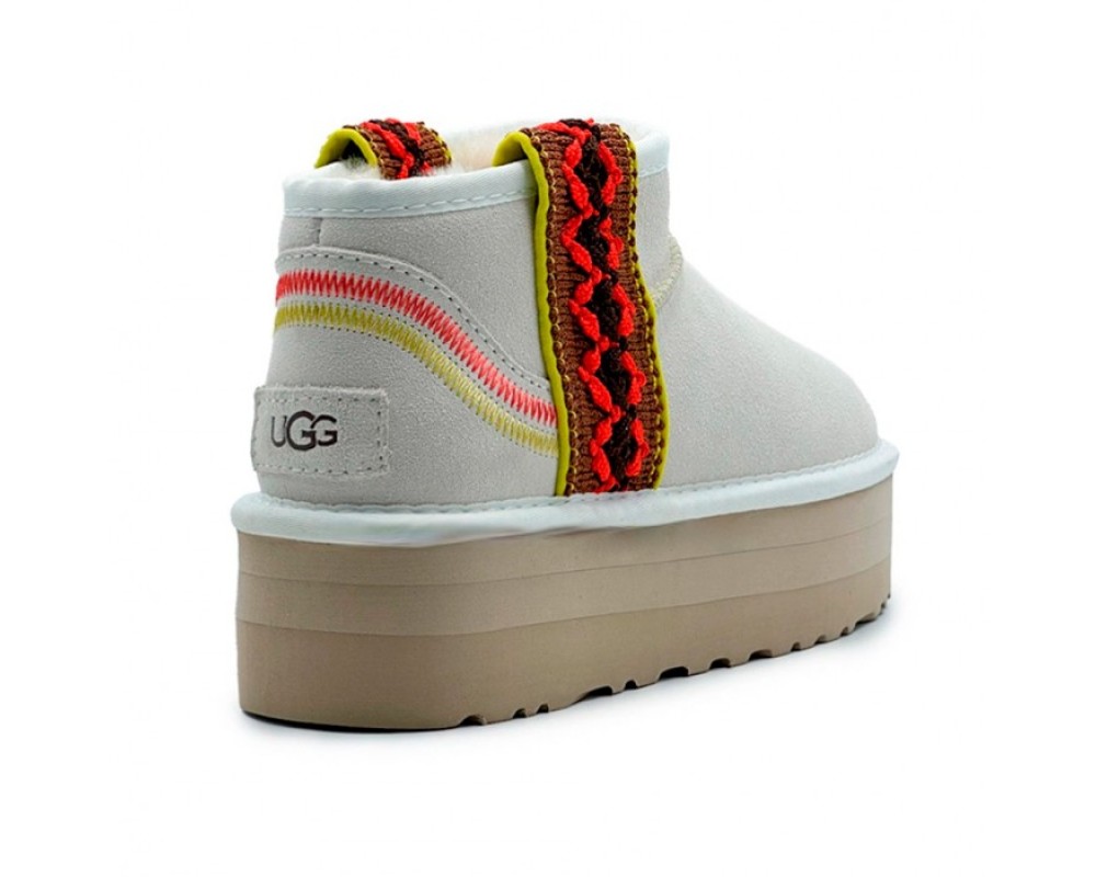 Купить UGG Classic Ultra Mini Braid Platform White