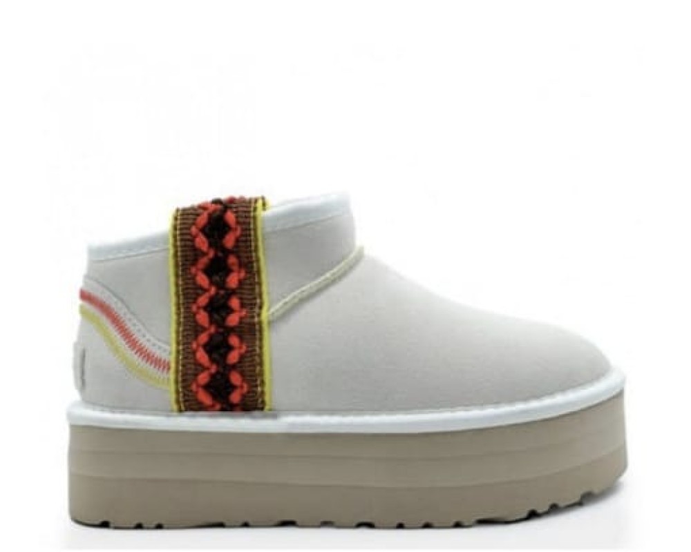 Купить UGG Classic Ultra Mini Braid Platform White