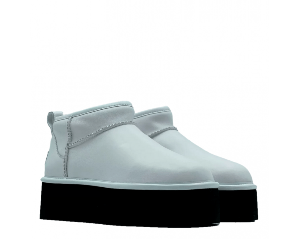 Купить UGG Classic Ultra Mini Platform Leather White