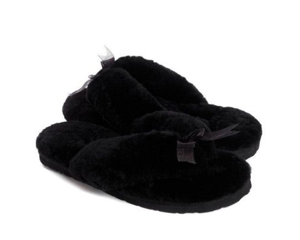 Купить UGG Fluff Flip Flop II Black