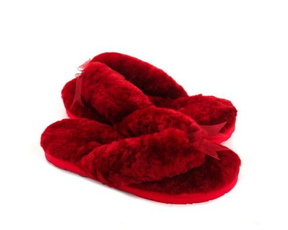 Купить UGG Fluff Flip Flop II Bordo