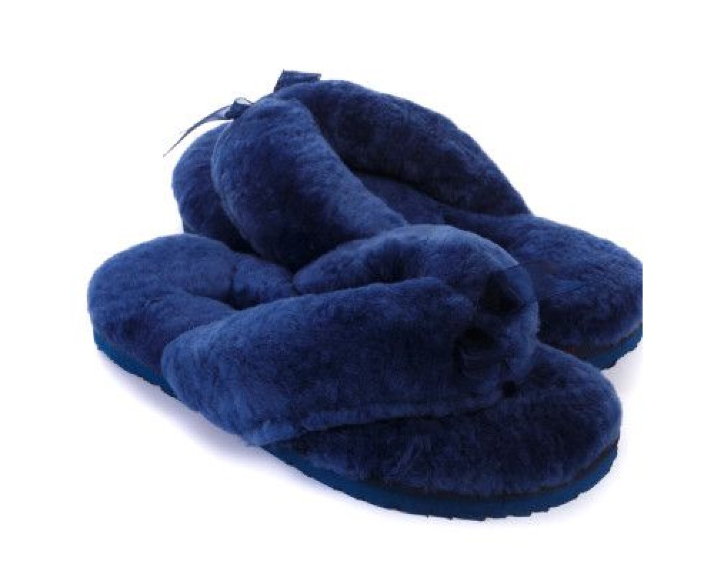 Купить UGG Fluff Flip Flop II Navy Blue